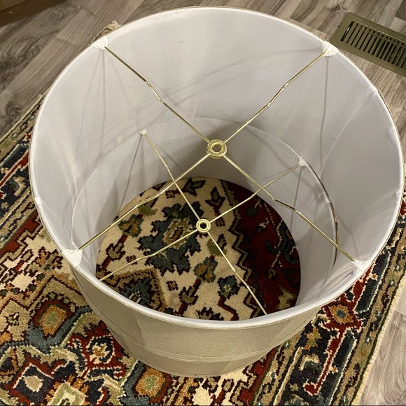 Sparkle-Infused Medium Gray Soft Back Drum Lamp Shades Buy 1 or Both - Picture 3 of 8